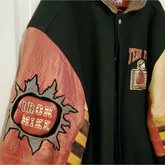 Vintage leather Mike Tyson Team Tyson Jacket. Jeff Hamilton Mike Tyson jacket. - Picture 3 of 4